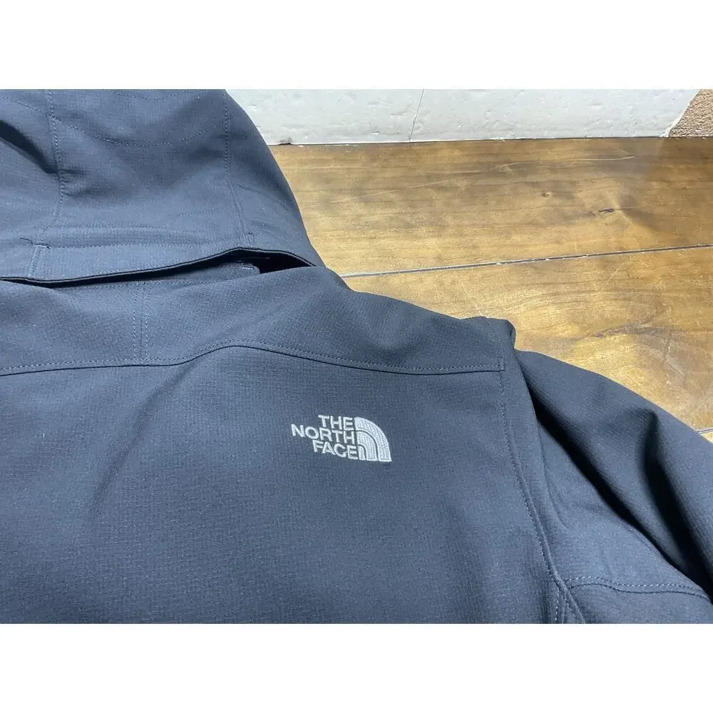 The North Face Jacket Mens Small Black Hooded Insulated PrimaLoft Softshell